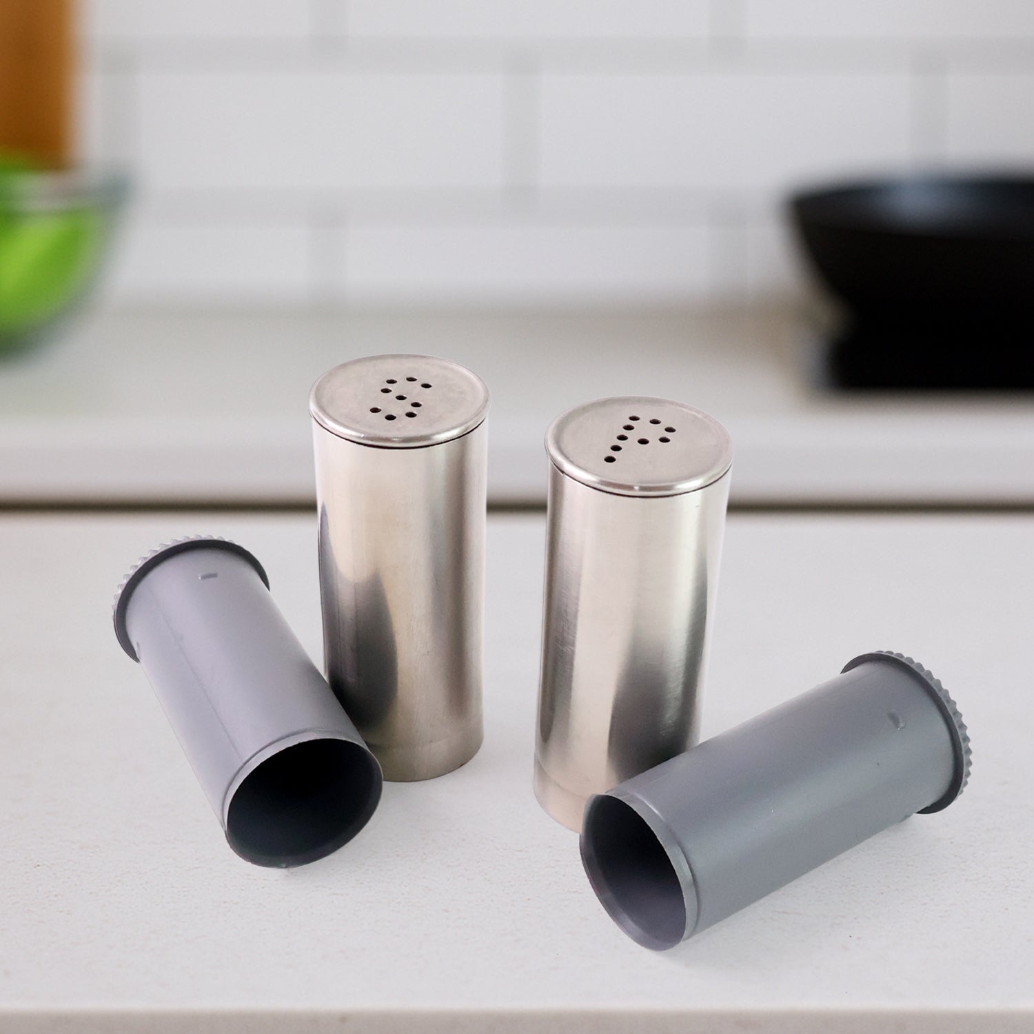 Stainless Steel Salt and Pepper Shaker Set (2 Pc) Stainless Steel Salt and Pepper Shaker Set (2 Pc)